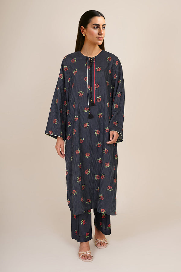 2 Piece - Printed & Embellished Khaddar Suit - KPW25-P3672