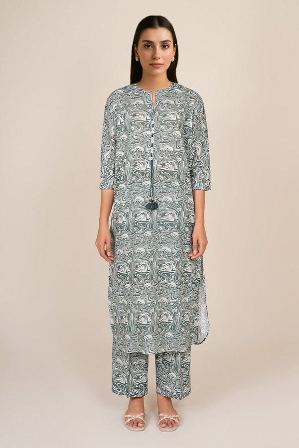 2 Piece - Printed Khaddar Suit - KPW25-P3669