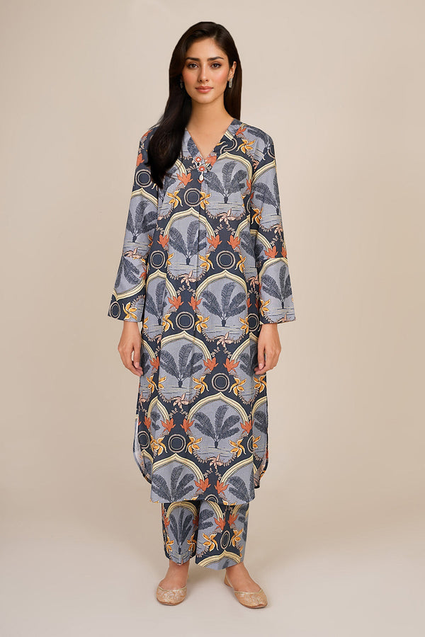 2 Piece - Printed Khaddar Suit - KPW25-P3714