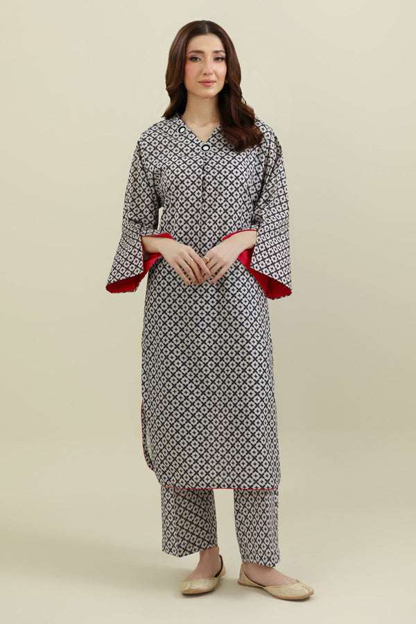 2 Piece - Printed Khaddar Suit - KPW25-P3745