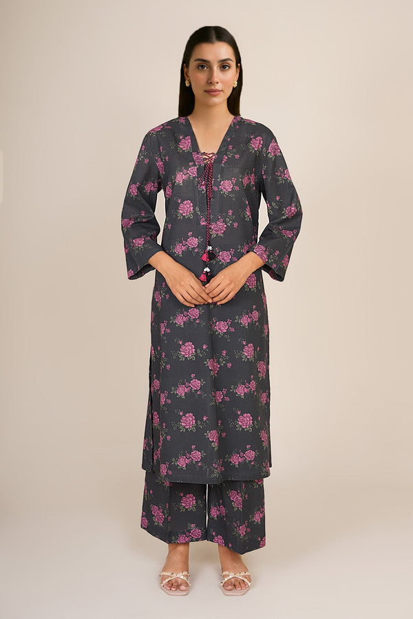 2 Piece - Printed Khaddar Suit - KPW25-P3802
