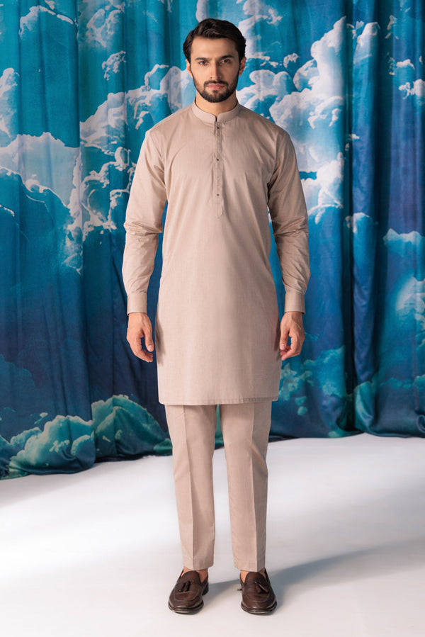 BROWN-YARN DYED-KURTA TROUSER - (KSW24-012)