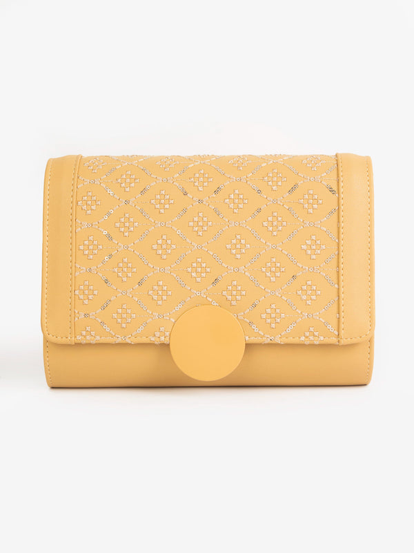 Sequin Embroidered Clutch