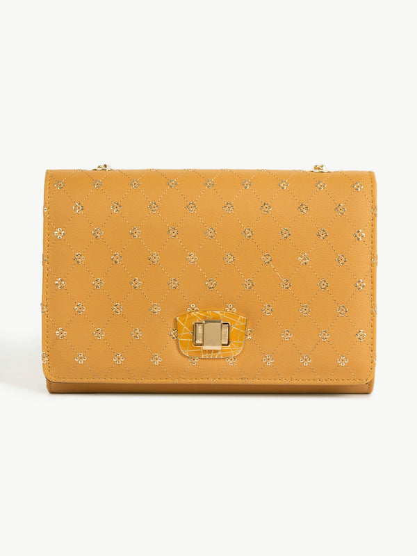 Sequin Embroidered Clutch