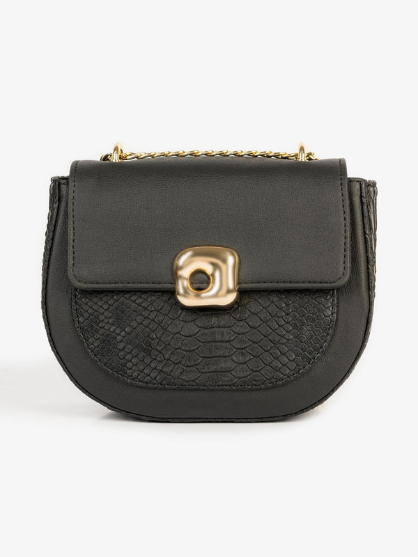 Two-tone Textured Handbag