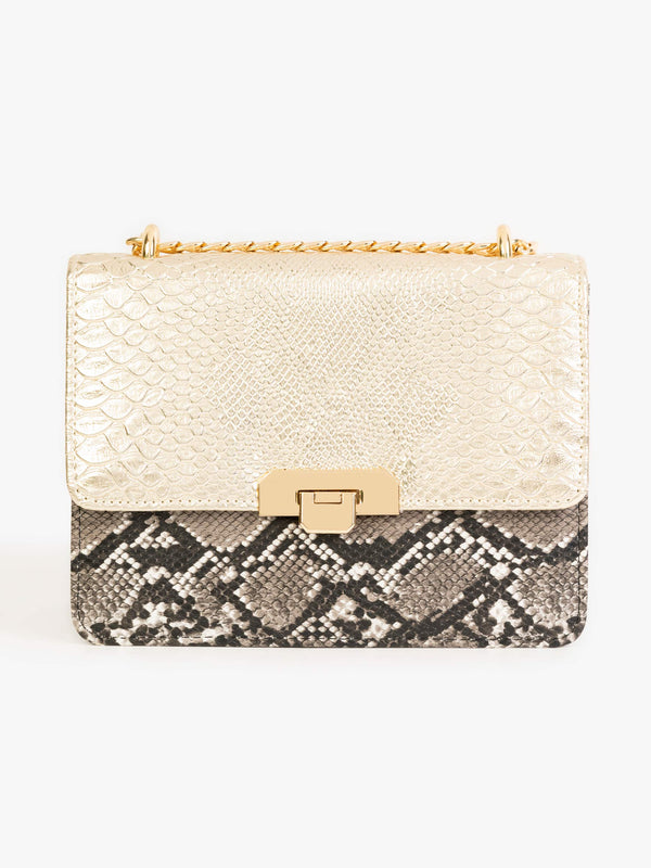 Two-tone Textured Handbag