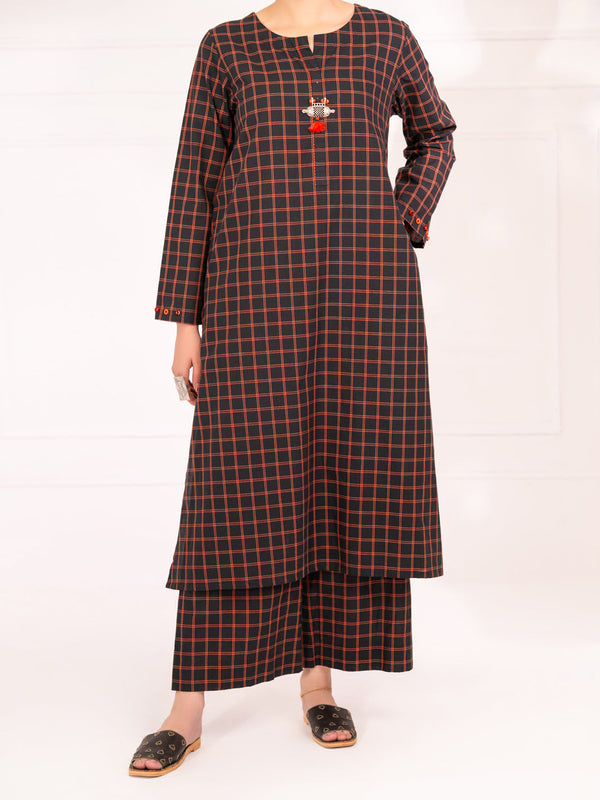 Black 2Pc Stitched - AL-2PS-LKS-1075