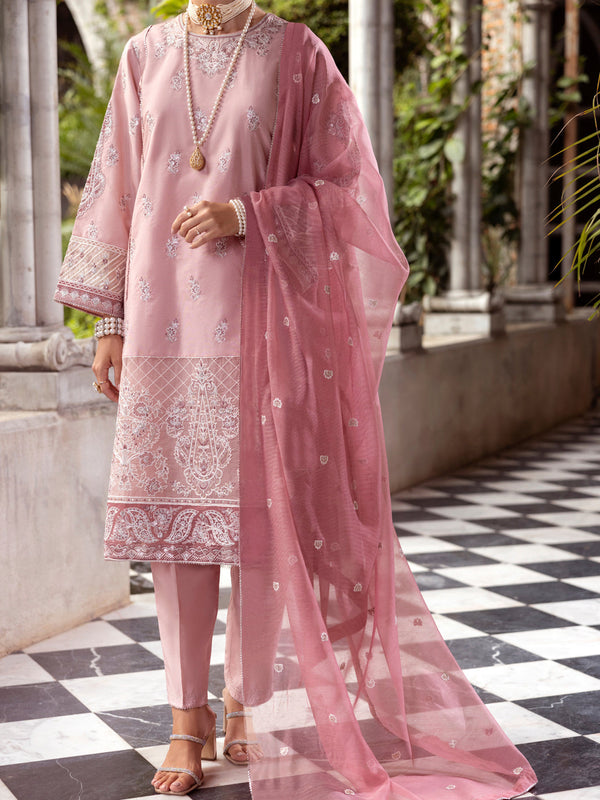 Light Pink Sheesha Silk Formal 3Pc Stitched - AL-3PS-LS-505
