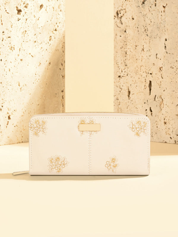 Floral Embroidered Wallet