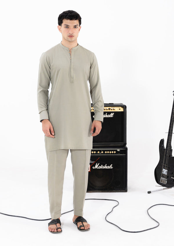 Olive-Blended-Kurta Trouser - (M25KPS2001)
