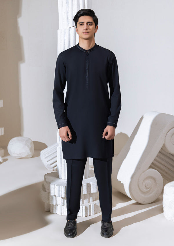 N-Blue-Blended-Kurta Trouser - (M25KPS2004)
