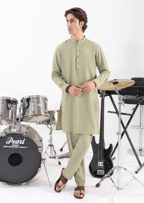 Olive-Blended-Kurta Trouser - (M25KPS2006)
