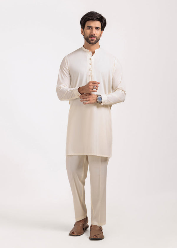 Cream-Blended-Kurta Trouser - (M25KPS2022)