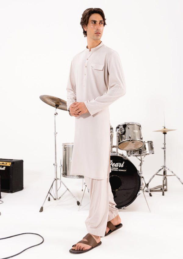 L-Peach-Blended-Kurta Shalwar - (M25KSS1015)