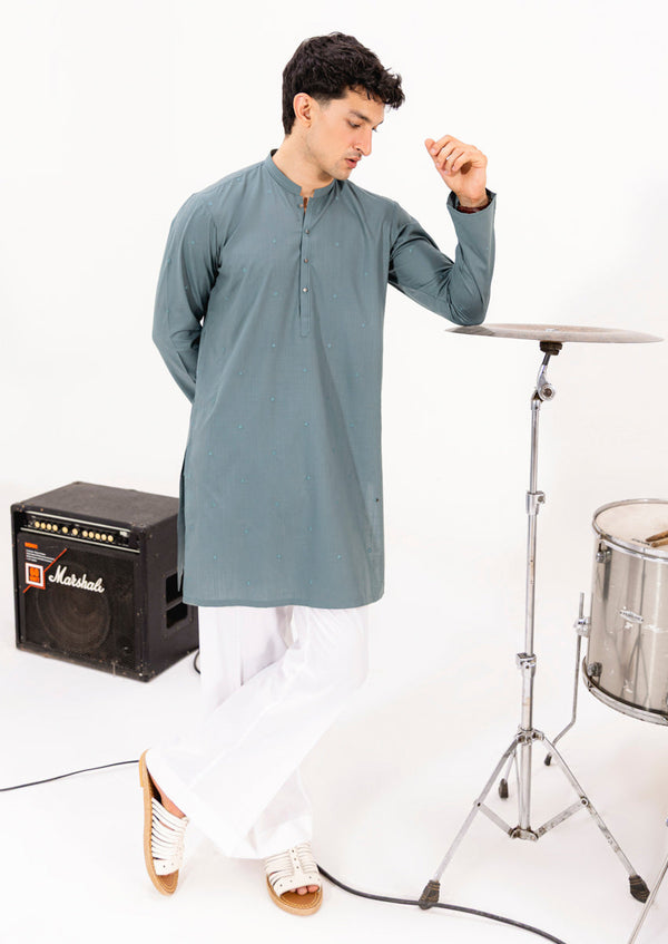 Aqua-Blended-Kurta - (M25KUE1041)