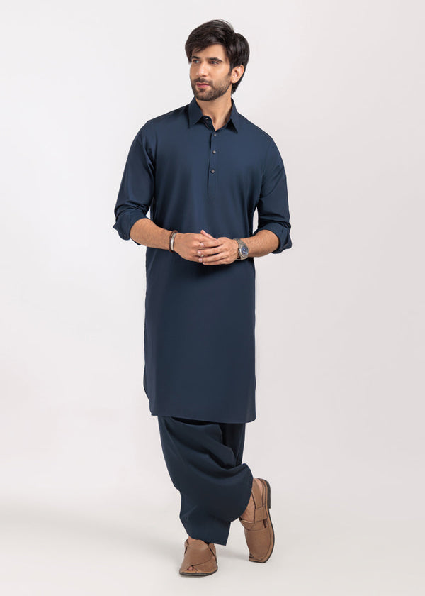 N-Blue-Blended-Shalwar Suit - (M25SSE2095)