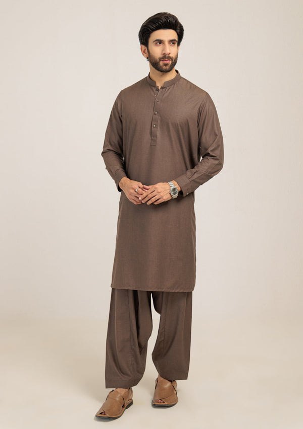 Brown-Blended-Shalwar Suit - (M25SSS2023)