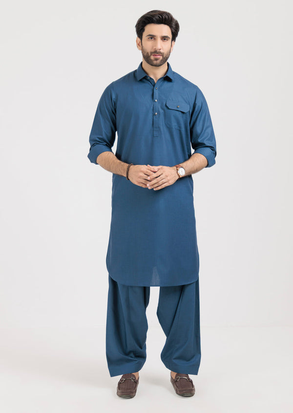DNM-Blue-Blended-Shalwar Suit - (M25SSS2024)