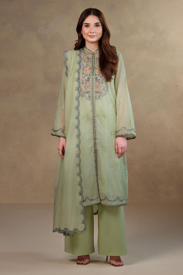 4 Piece - Embroidered Suit - MCP1702-1