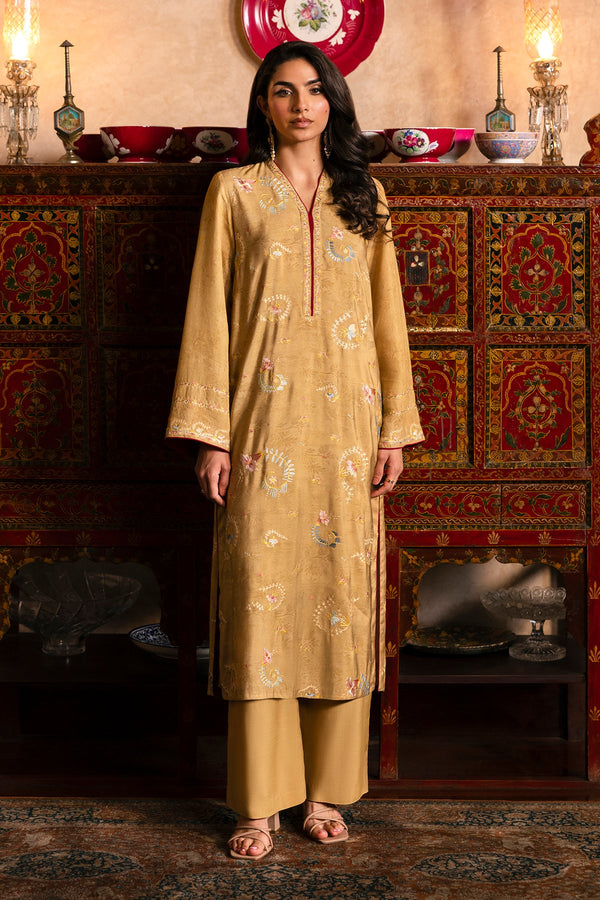 2 Piece - Printed & Embroidered Suit - MCP2010
