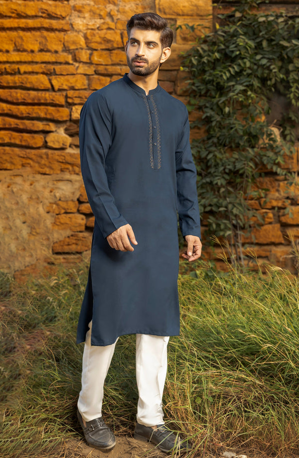 WINTER'24 MEN KURTA SEMI FORMAL MIDNIGHT BLUE