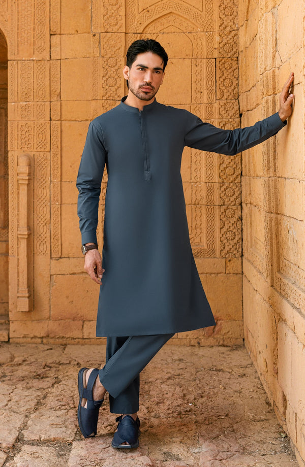TEAL BLUE KURTA PAJAMA