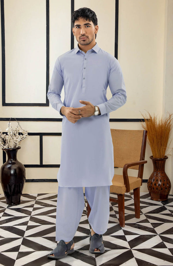 SKY BLUE 100% COTTON KAMEEZ SHALWAR