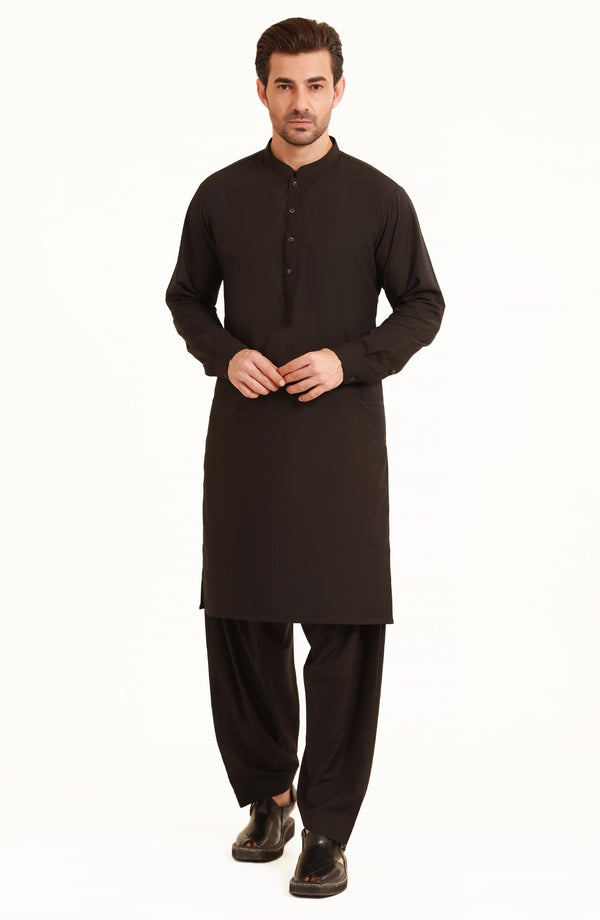 BLACK BLENDED KAMEEZ SHALWAR