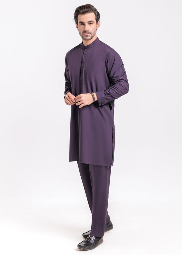 C-Grape-Blended-Kurta Trouser - (MPS25KPS2047)