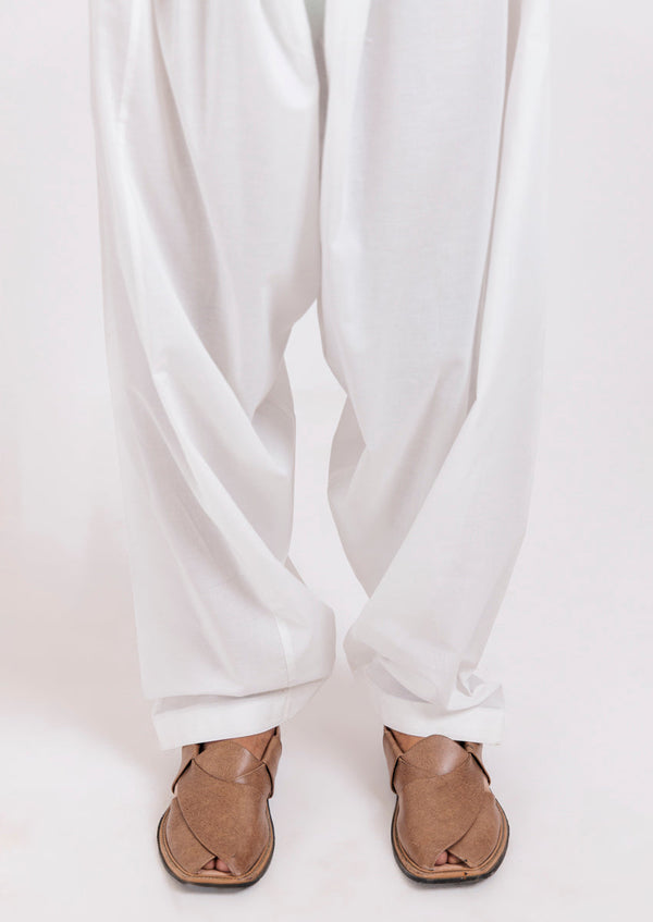 White Cotton Shalwar (MPS25SH1W004)