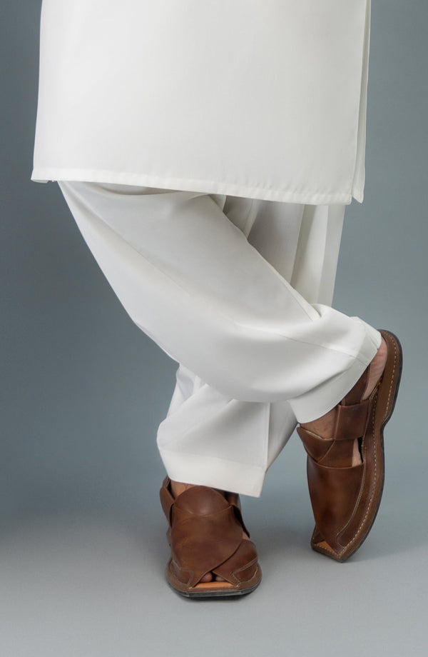 MEN OFF WHITE COTTON SHALWAR