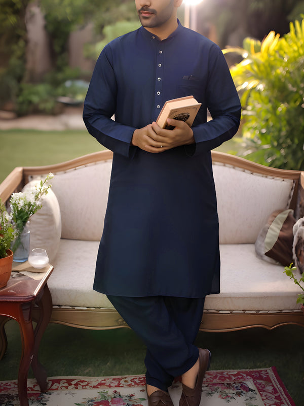 Unstitched Cotton Kurta Shalwar