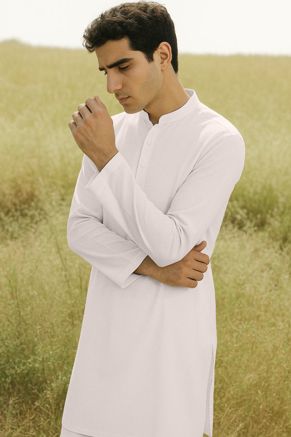Unstitched Cotton Kurta Shalwar