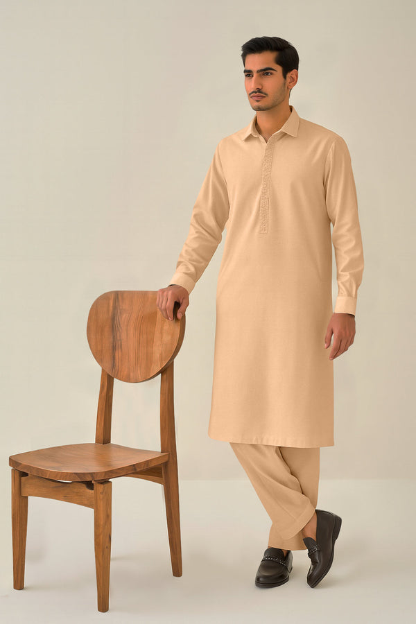 Unstitched Cotton Kurta Shalwar