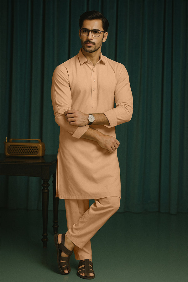 Unstitched Cotton Kurta Shalwar