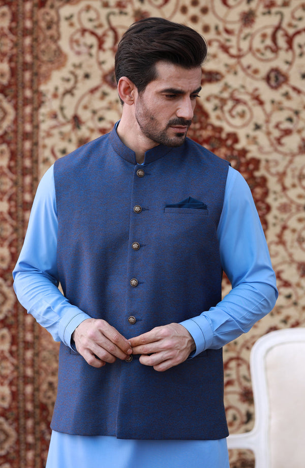 FESTIVE'23 FORMAL PLAIN WAISTCOAT ROYAL BLUE