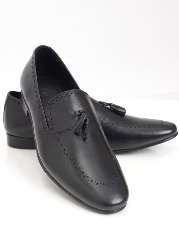 Black Leather Shoes - AL-MSHO-043