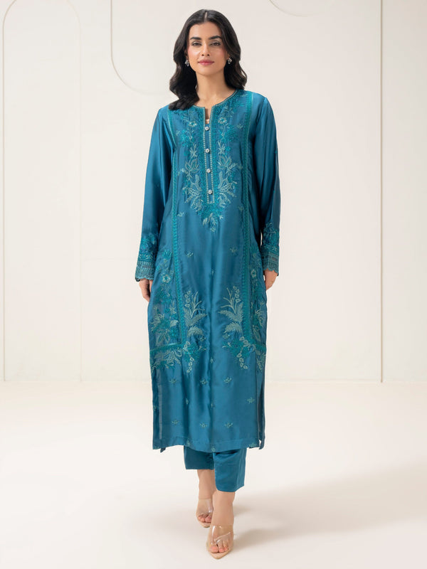 2 Piece Silk Suit-Embroidered (Pret)