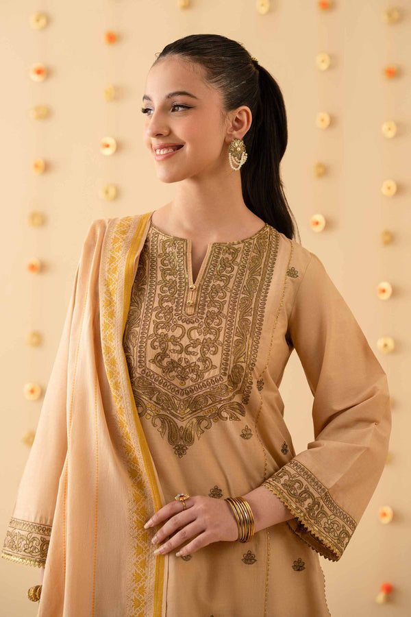 3 Piece - Embroidered Suit - PE25-184