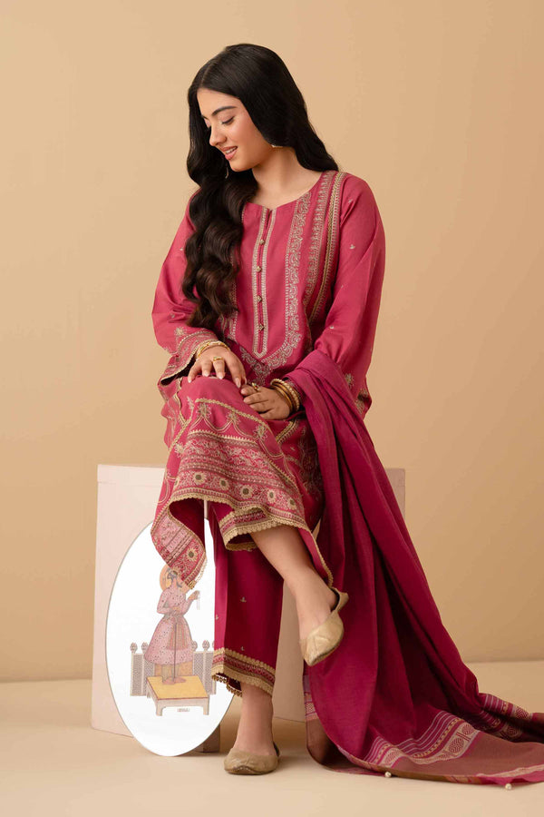 3 Piece - Embroidered Suit - PE25-232