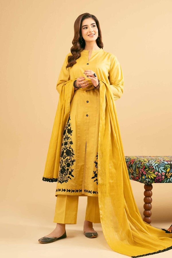 3 Piece - Embroidered Suit - PE25-455