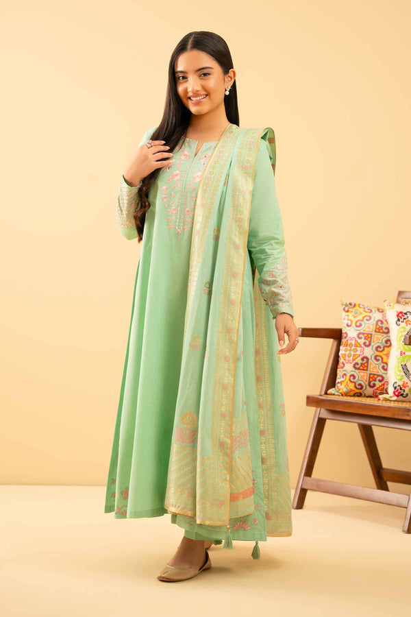 3 Piece - Embroidered Suit - PE25-500