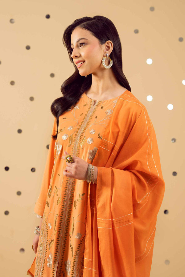 3 Piece - Embroidered Suit - PE25-502