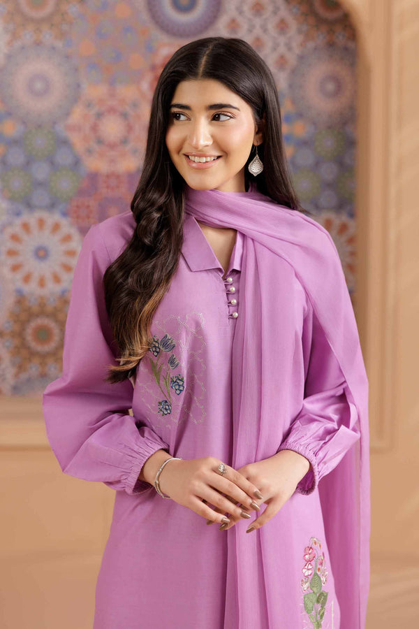 3 Piece - Embroidered Suit - PS25-197