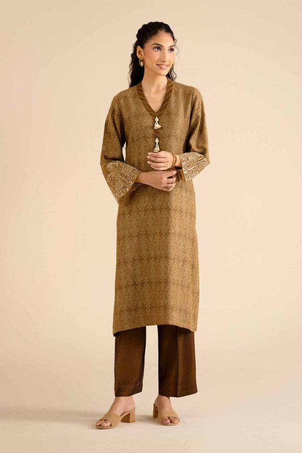 2 Piece - Printed Embroidered Suit - PW25-273