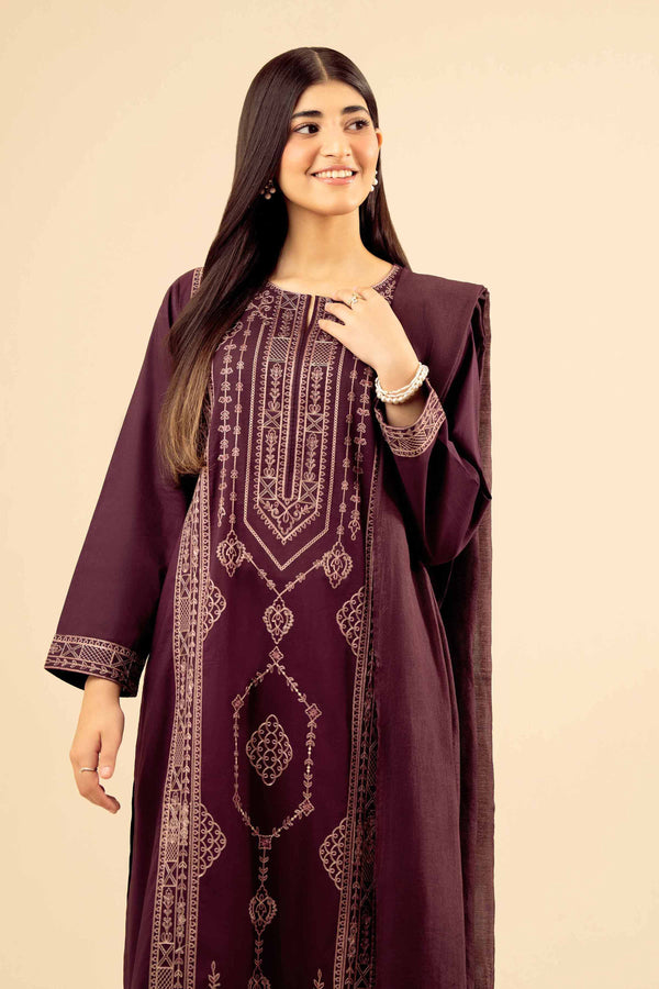 3 Piece - Embroidered Suit - PW25-413