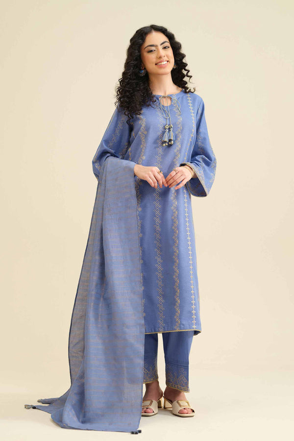 3 Piece - Embroidered Suit - PW25-417