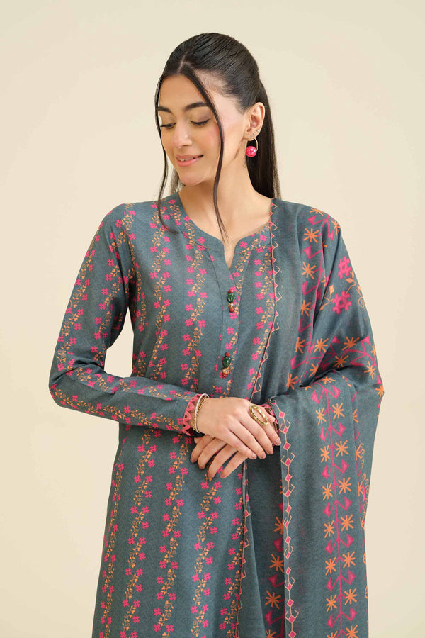 3 Piece - Printed Suit - PW25-43