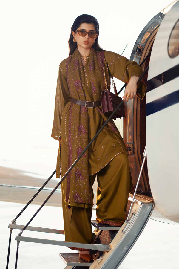 3 Piece - Embroidered Suit - PW25-438