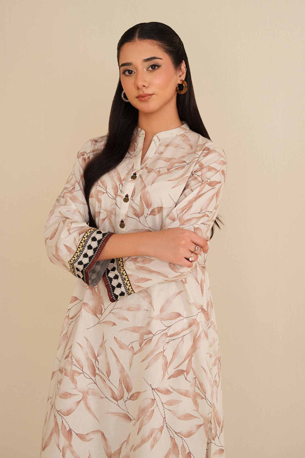 2 Piece - Printed Embroidered Suit - PW25-58